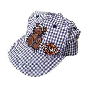 Harley-Davidson Youth Plaid Bear Thumbs Up Adjustable Baseball Cap Hat